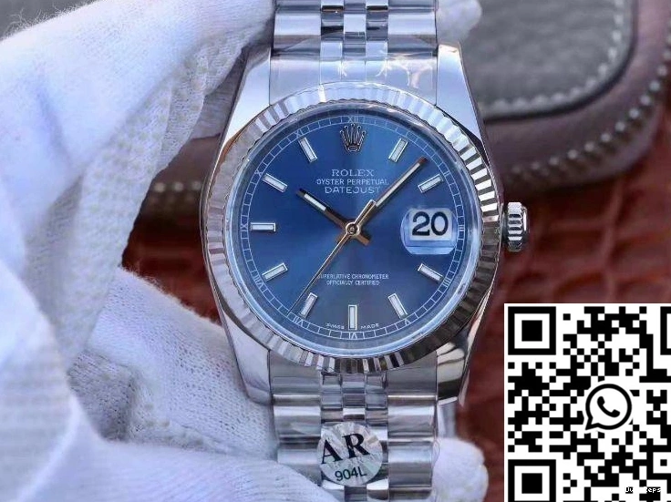 M126334-0002 36mm Factory Rolex Dial AR Blue Datejust 0410